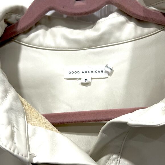 Good American better than leather shirt NWT over sized size 0 - Picture 8 of 10